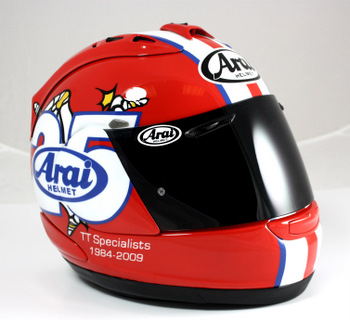The unique Arai helmet Gary Johnson will wear (Courtesy Arai)